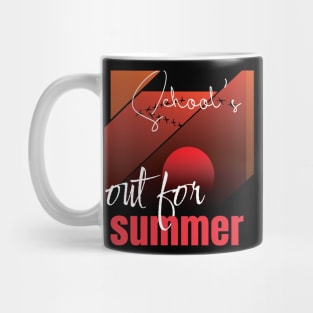 cute retro last day of school school's out for summer teacher Mug